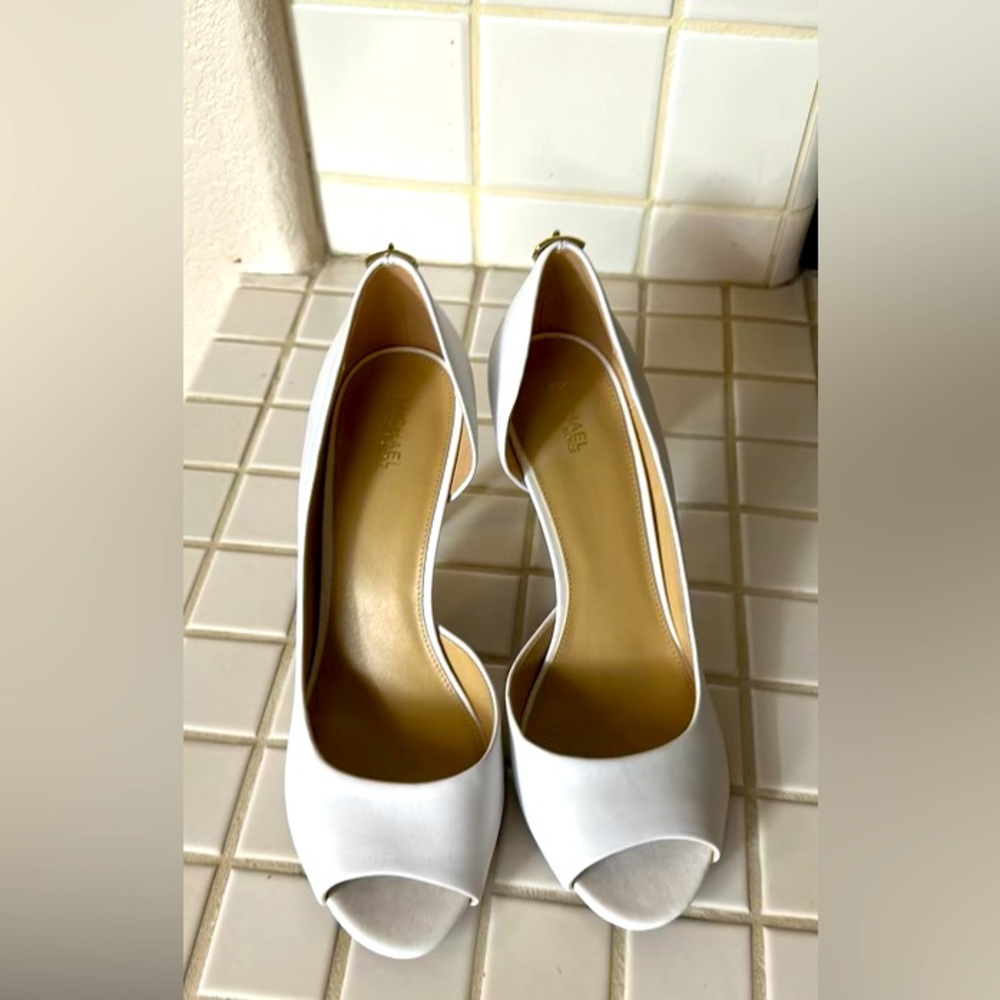 White Michael Kors Heels